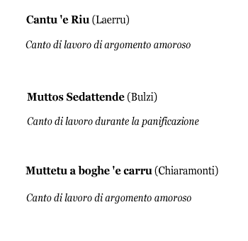 tipologie di canti